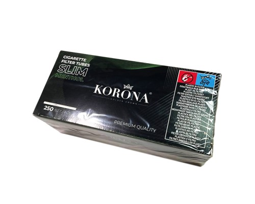 Гильзы для табака "KORONA" (Корона) Slim Menthol 6.5/15мм (250) Гильзы для табака "KORONA" (Корона) Slim Menthol 6.5/15мм (250)